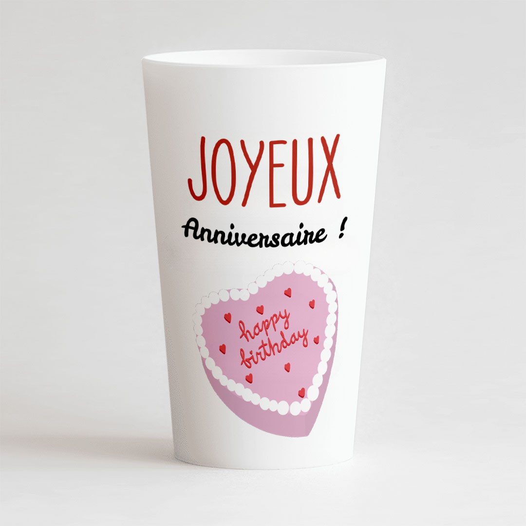 Gobelet Personnalisé Anniversaire Adulte Gâteau Rose – CUP 25-33 Digital