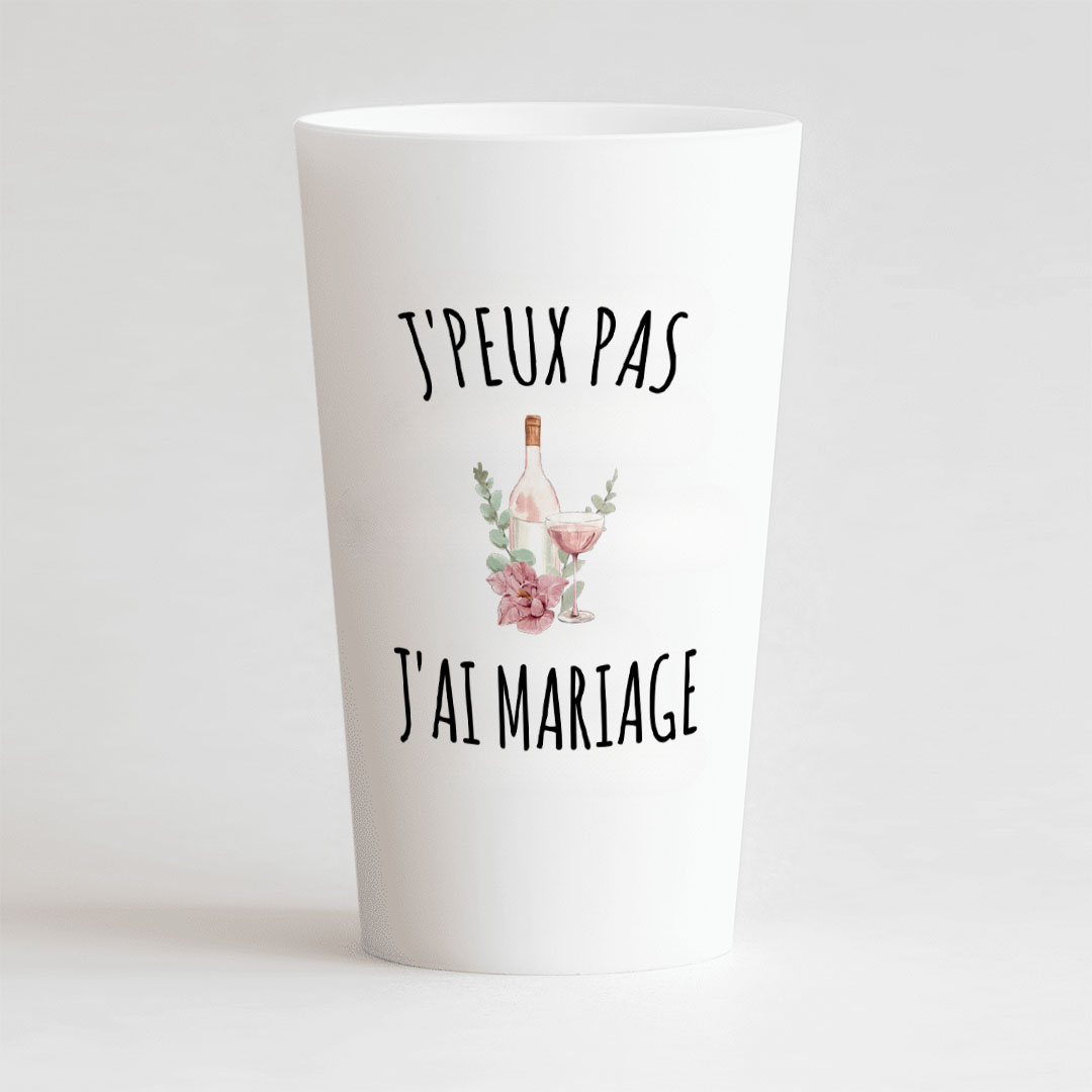 Gobelet Personnalisé EVJF – EVG J’Peux Pas J’ai Mariage – CUP 25-33 Digital